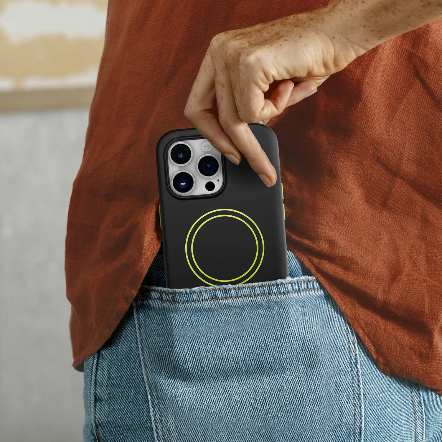 Coque IPhone 14 Pro Max Aneu Series Electric Vibes (Black / Lime Green) â Image 2