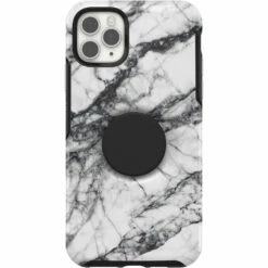 Coque Galaxy A02s Otter + Pop Symmetry Series White Marble (White / Black Graphic)