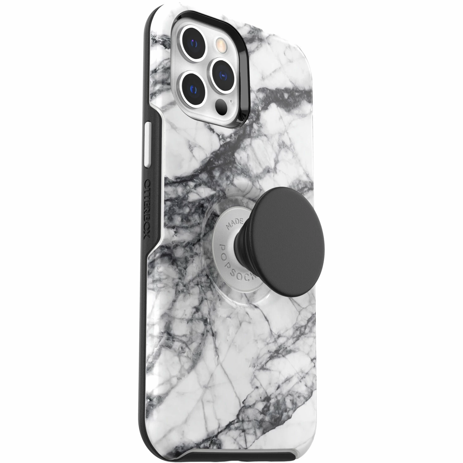Coque IPhone 11 Pro Max Otter + Pop Symmetry Series White Marble (White / Black Graphic) â Image 2