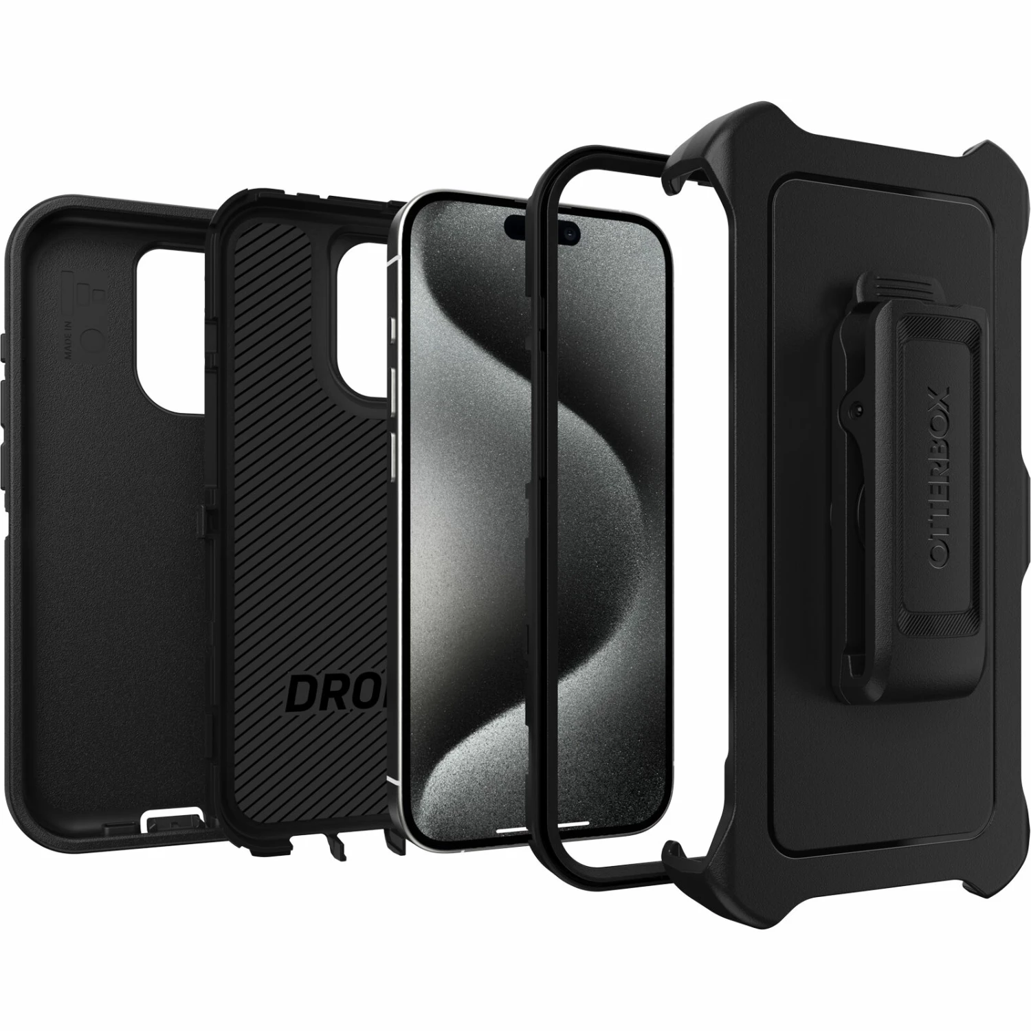 Coque IPhone 15 Pro Defender Series Black â Image 3