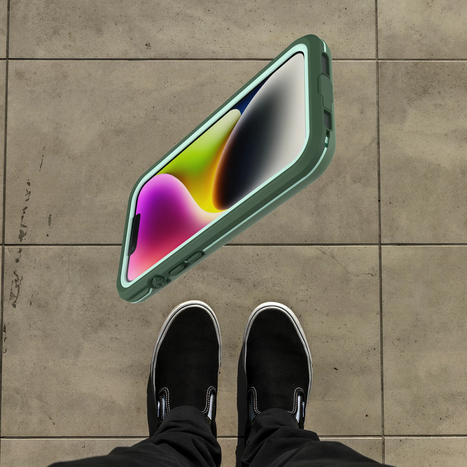 Coque IPhone 14 Étanche à L’eau OtterBox Frē Series Pour MagSafe Dauntless (Green) – Image 4