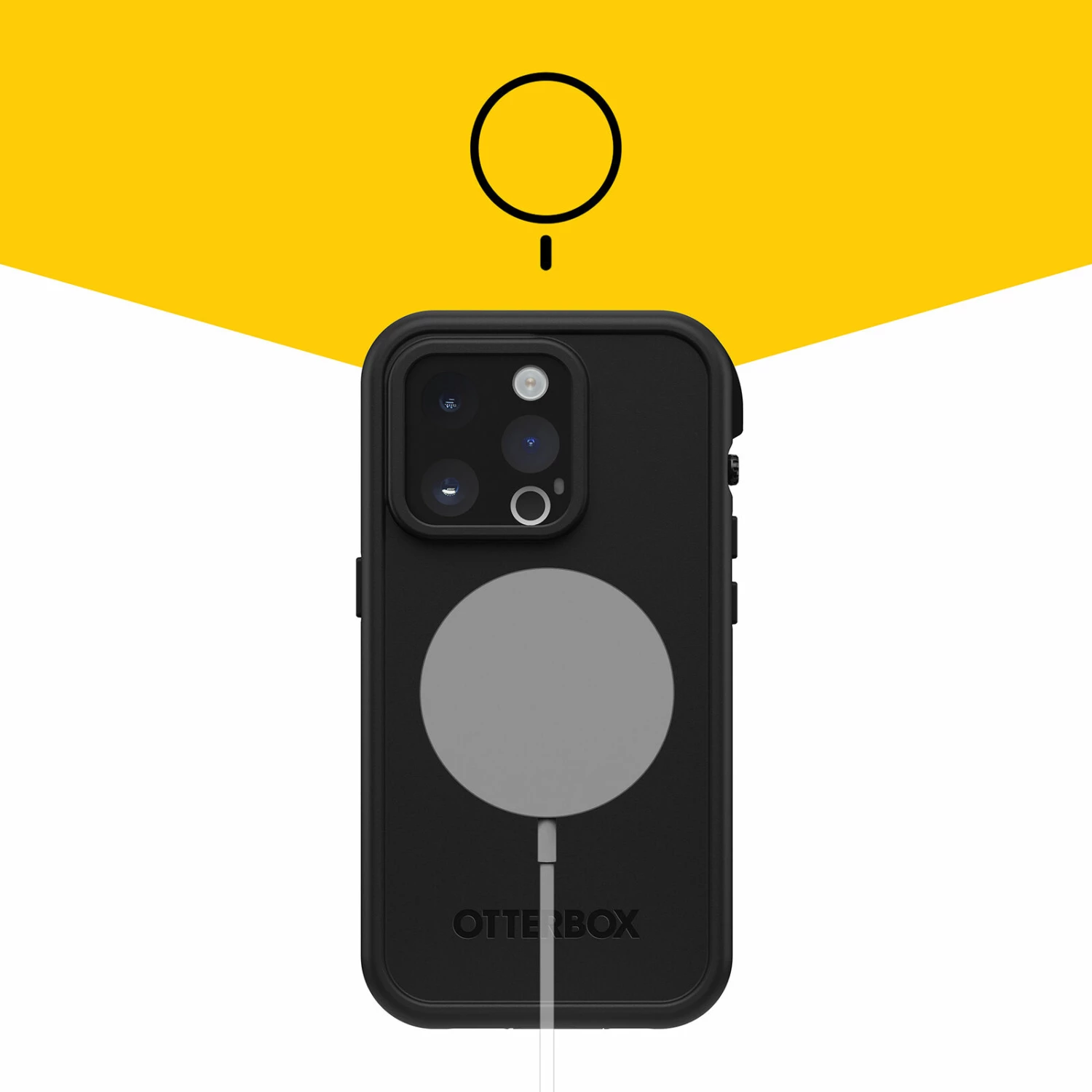 Coque IPhone 14 Pro Étanche à L’eau OtterBox Frē Series Pour MagSafe Black – Image 2