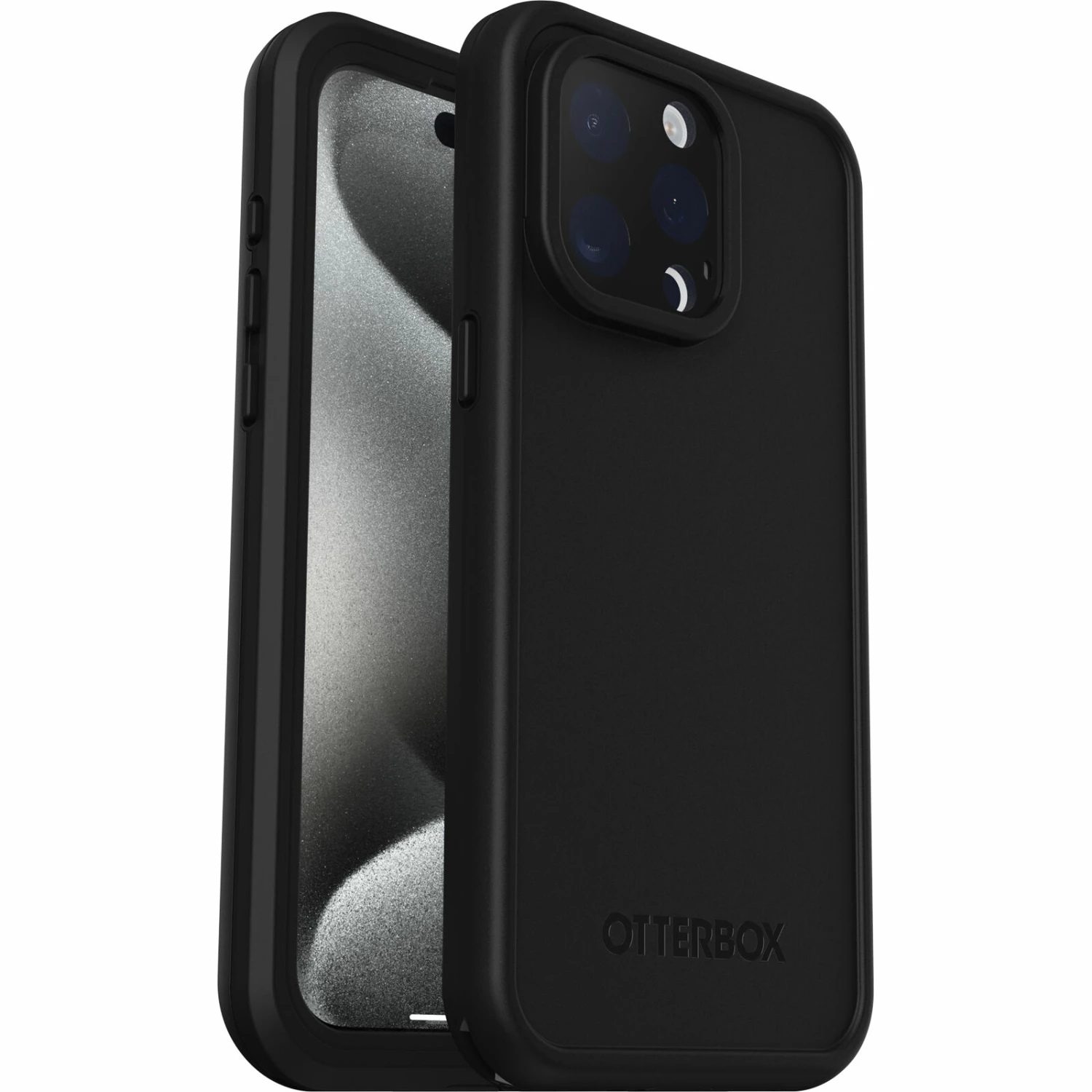 Coque Étanche à L’eau IPhone 15 Pro Max OtterBox Frē Series Pour MagSafe Black