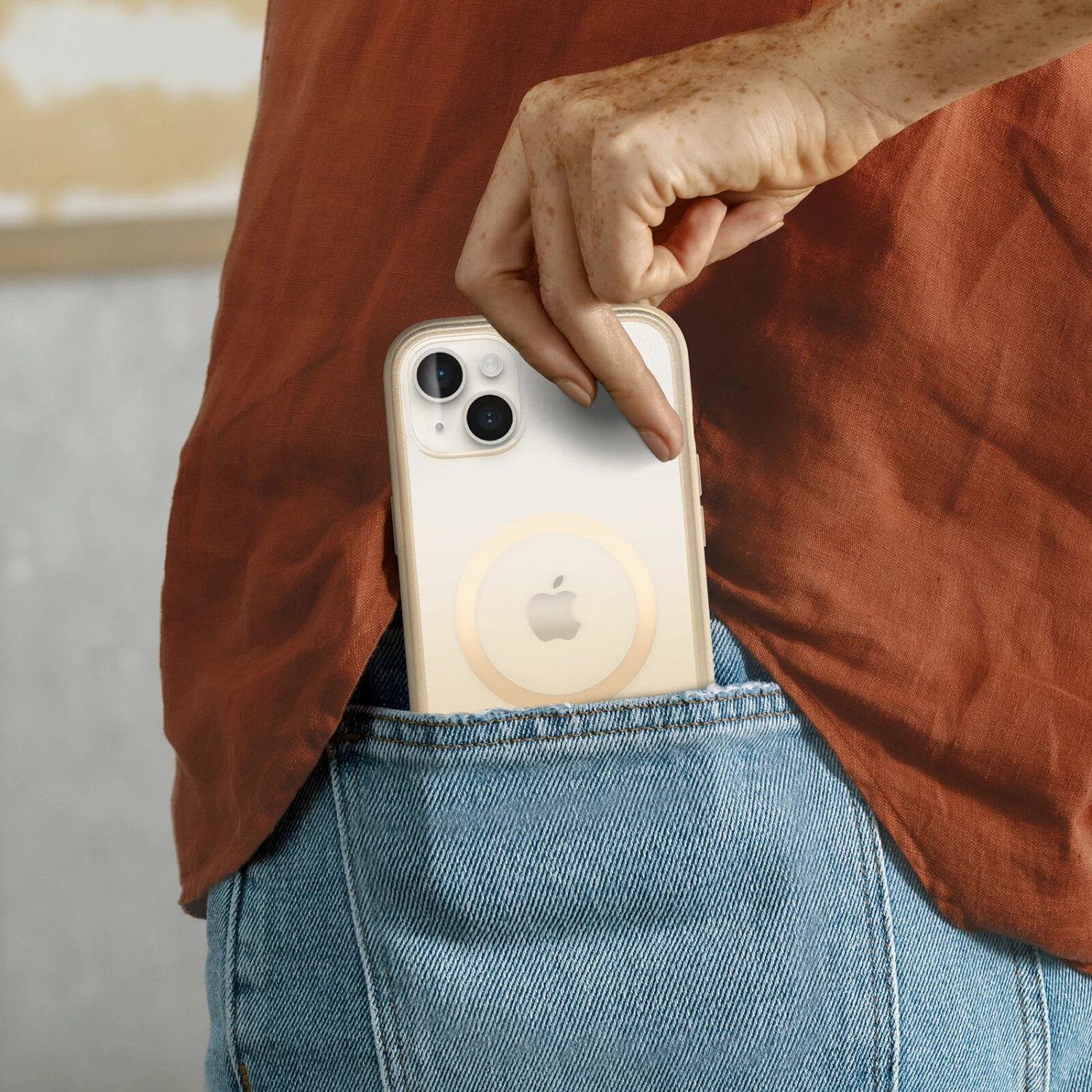 Coque IPhone 14 Plus Lumen Series Tiara (Metallic Beige) â Image 2