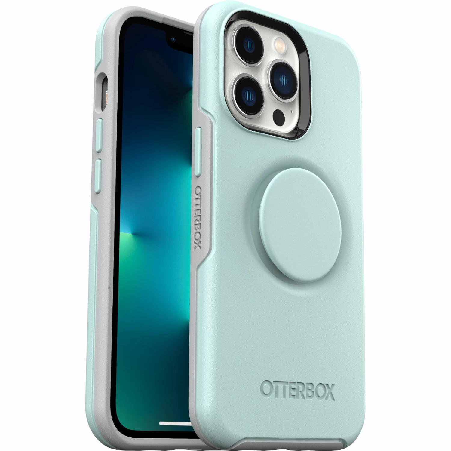 Coque IPhone 13 Pro Otter + Pop Symmetry Series Tranquil Waters (Light Teal / Grey) â Image 6