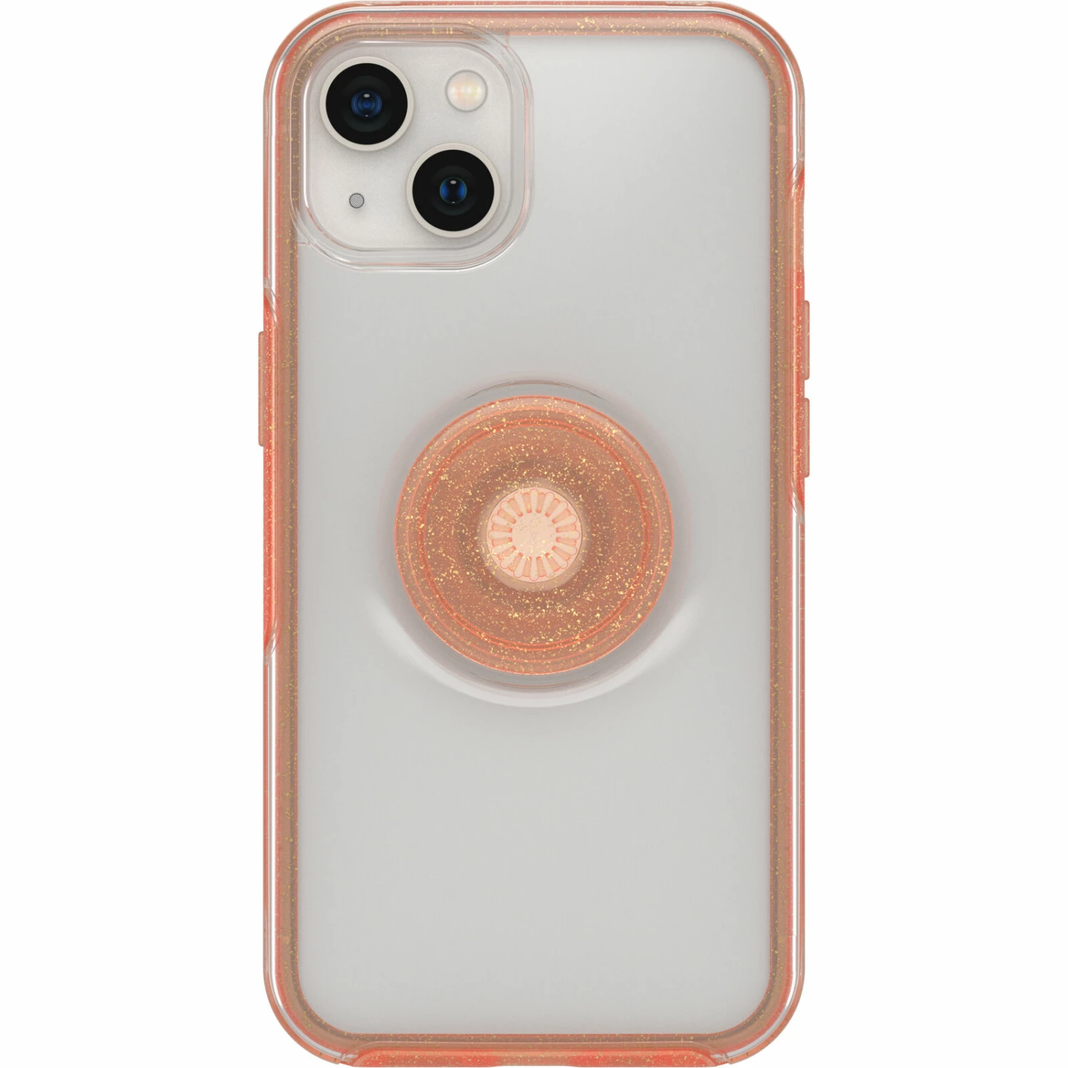 Coque IPhone 13 Otter + Pop Symmetry Clear Series Melondramatic (Clear / Orange)