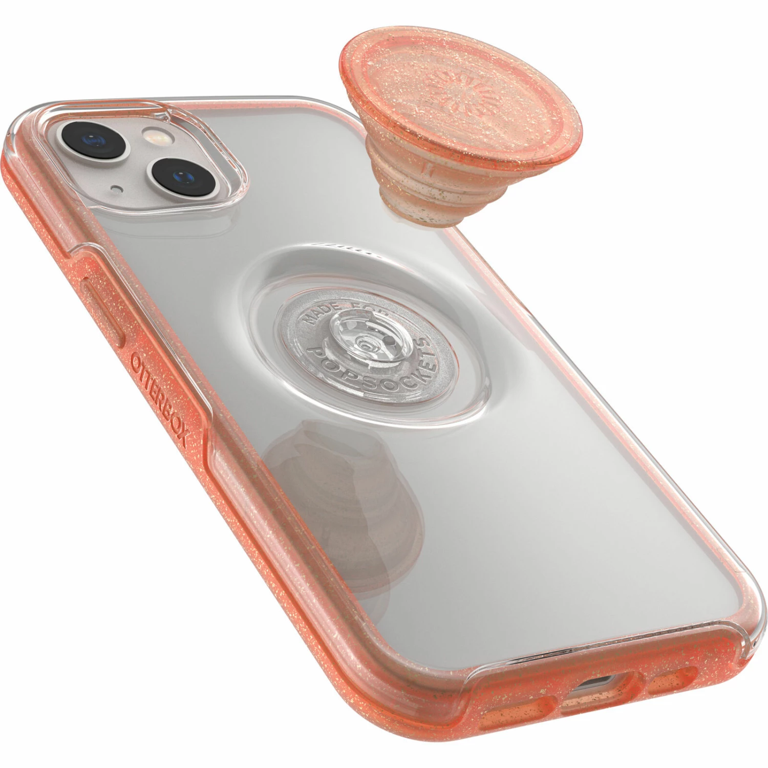 Coque IPhone 13 Otter + Pop Symmetry Clear Series Melondramatic (Clear / Orange) â Image 3