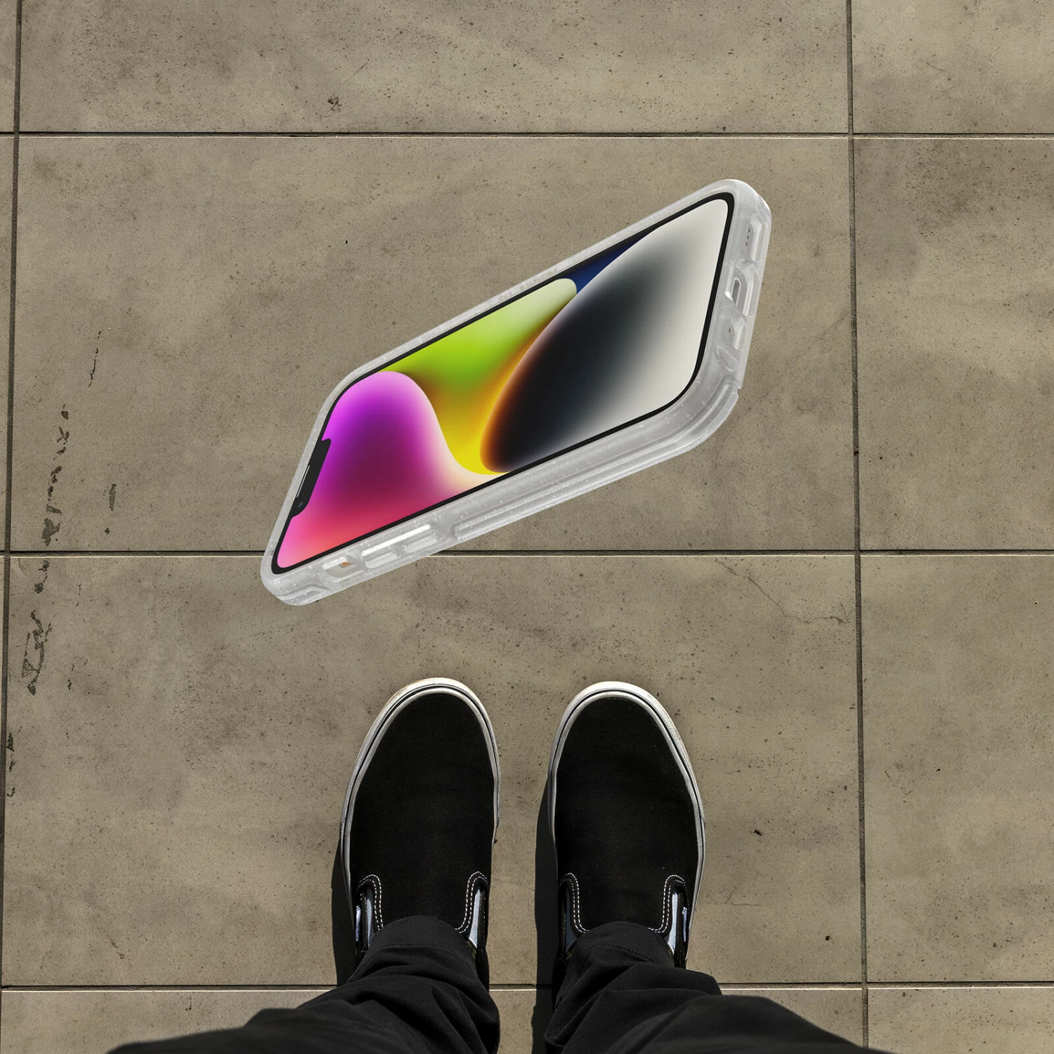 Coque IPhone 14 Otter + Pop Symmetry Clear Series Stardust Pop (Clear Glitter) â Image 4