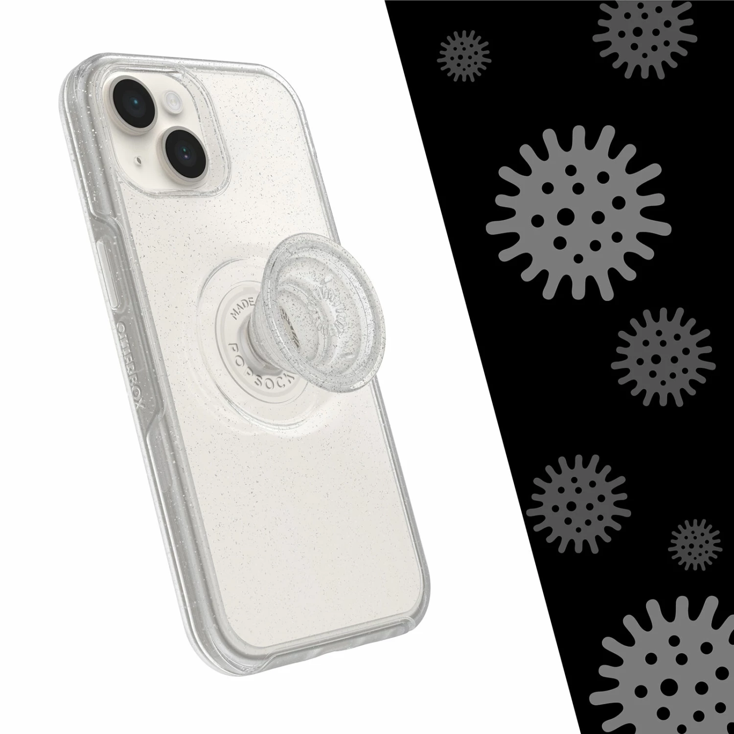 Coque IPhone 14 Otter + Pop Symmetry Clear Series Stardust Pop (Clear Glitter) â Image 5