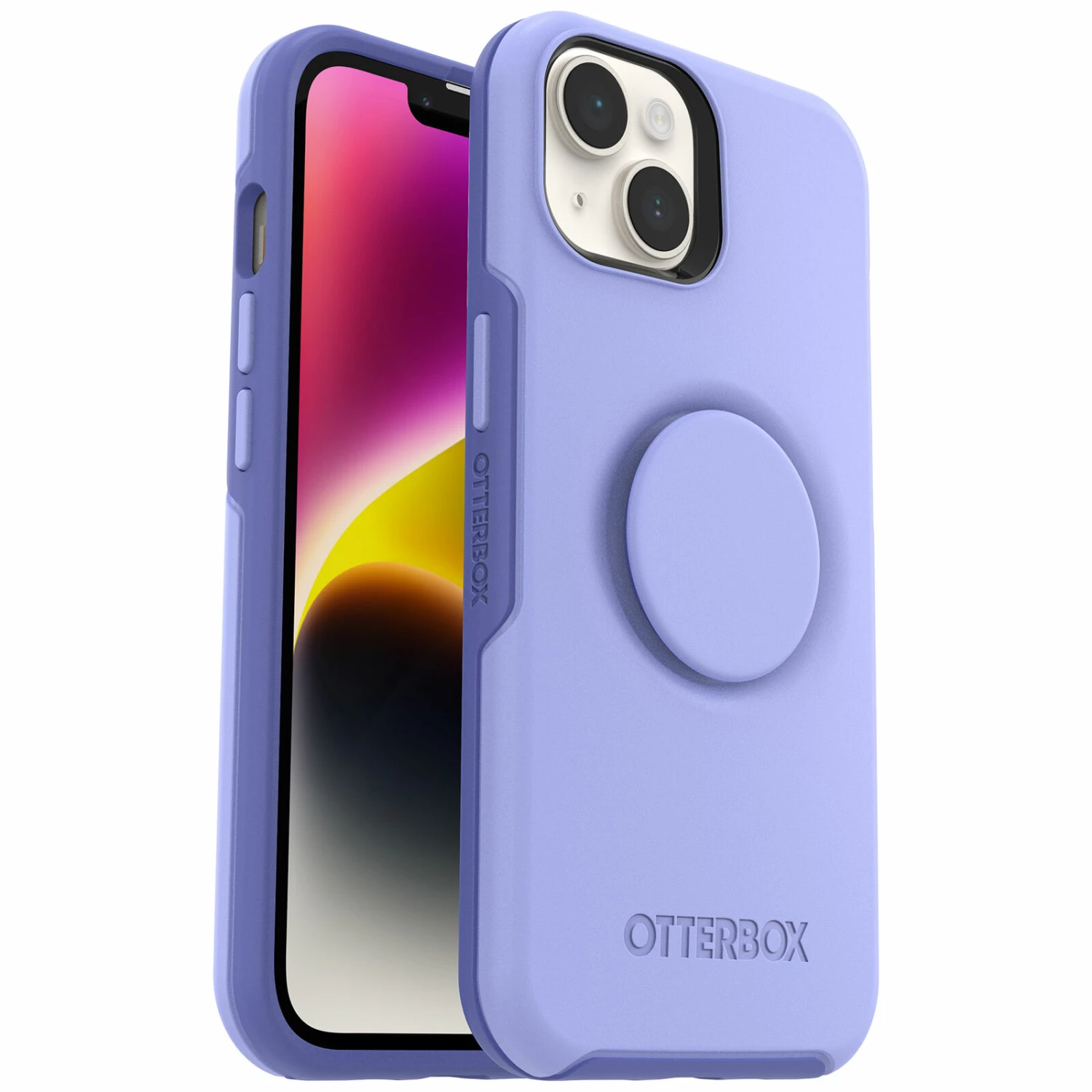 Coque IPhone 14 Plus Otter + Pop Symmetry Series Periwink (Purple)