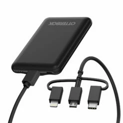 USB-A, USB-C, Lightning Batterie Externe Black