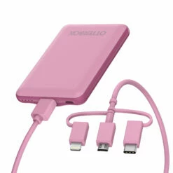 USB-A, USB-C, Lightning Batterie Externe Cake Pop (Pink)