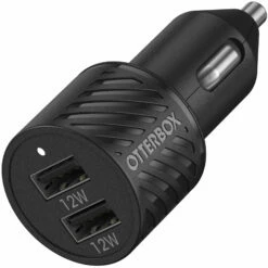 Chargeur De Voiture Double Port USB-A Premium Chargeur Black