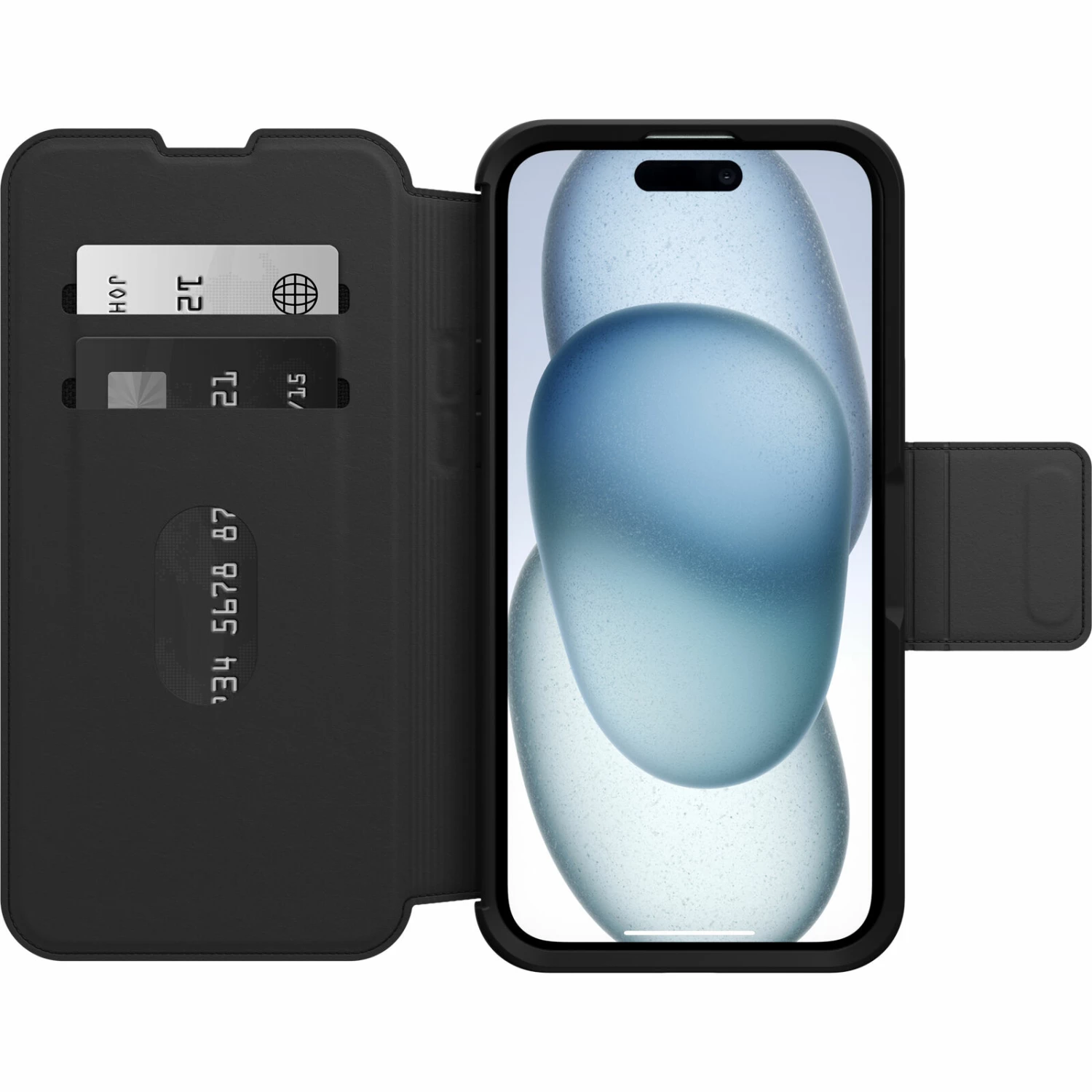 IPhone 15 Plus Coque Strada Series Folio MagSafe Shadow (Black) â Image 2